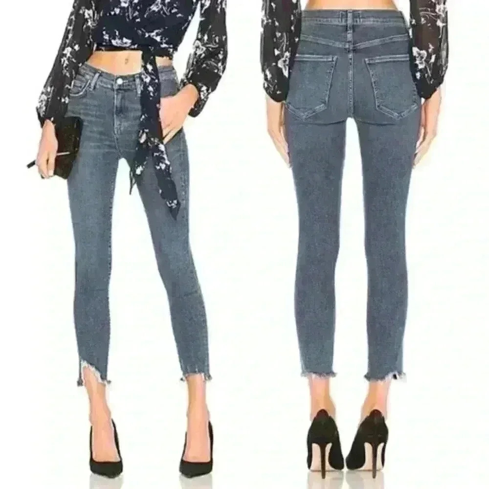 Agolde Sophie High Rise Skinny Crop in Discretion Size 24